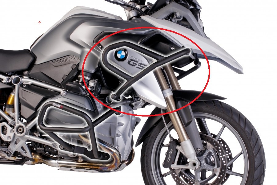 Puig tank valbeugels BMW R1200GS 2014-2016 zwart