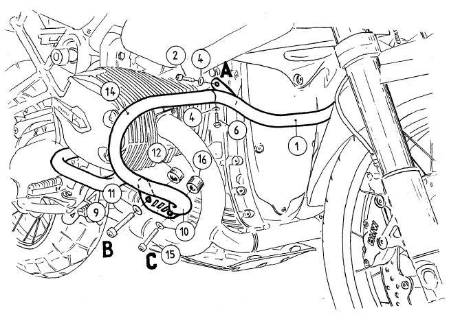 Hepco en Becker valbeugel BMW R1200GS 2004-2012