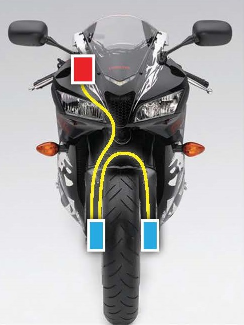 HEL remleidingen Honda CBR600 FS Sport 2001-2008 O voorzijde