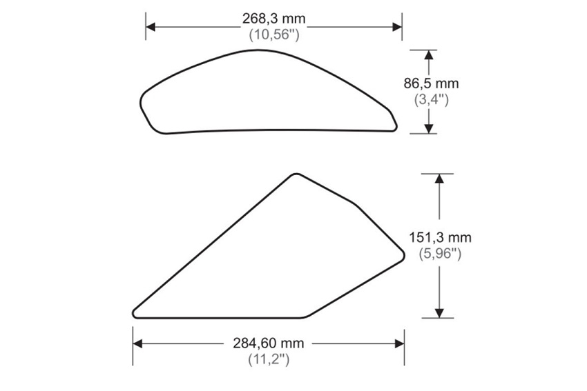 Puig tank Grip Pads Kawasaki ZX-10R vanaf 2011