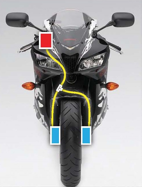 HEL remleidingen Aprilia Tuono 1000 2006-2010 S voorzijde