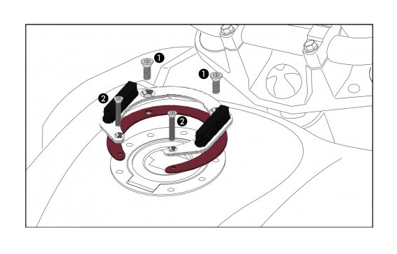 Hepco en Becker bevestiging Tanktas BMW R1250GS vanaf 2019