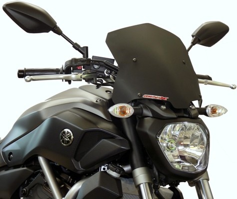 Fabbri windscherm Yamaha MT07 2014-2017 satijn zwart Touring